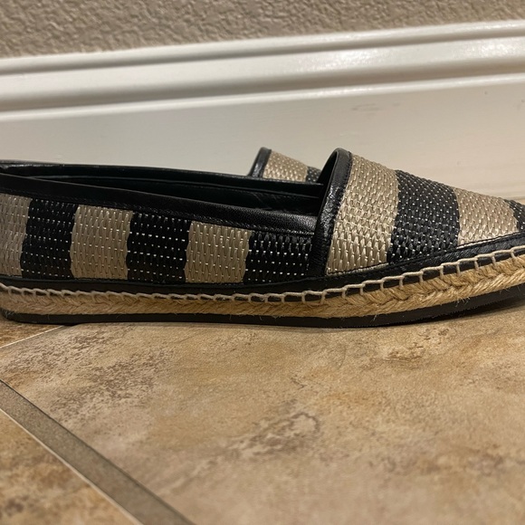 BURBERRY  STRIPPED WOVEN HODGESON ESPADRILLES FLATS - Picture 5 of 7
